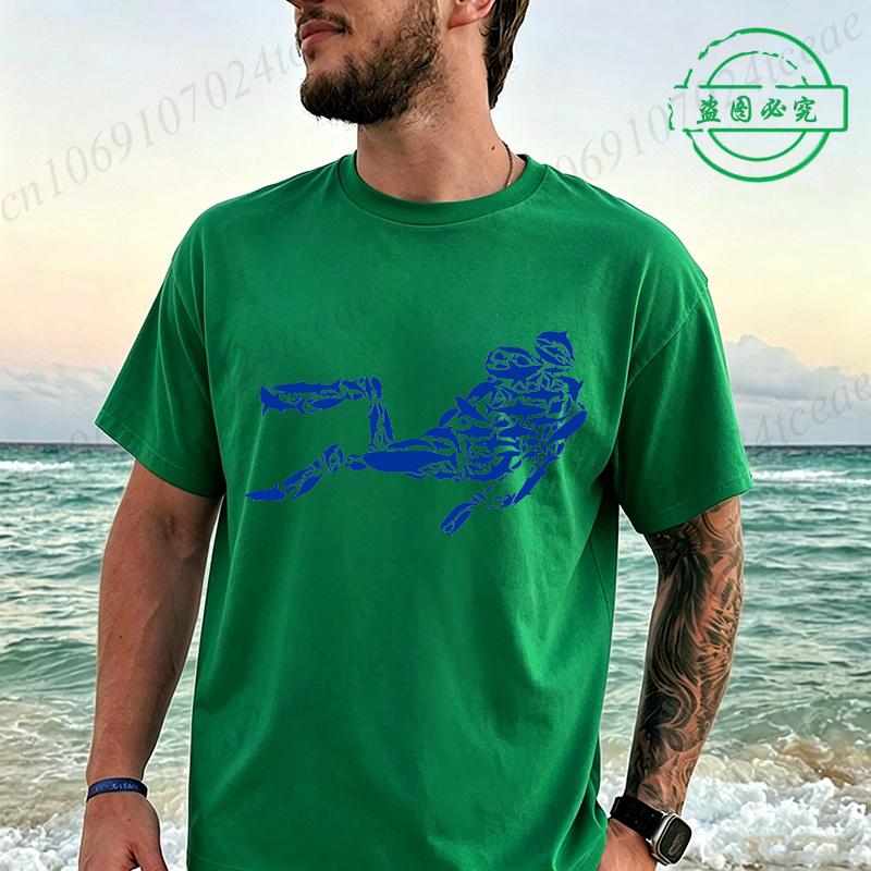 Scuba Diver Graphic T Shirt For Unisex Unisex Short Sleeve Tee Tshirts Ocean Life Oversized Tops Gift For Scuba Divers Sea Lovers