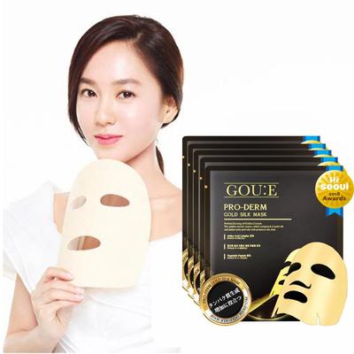 Gou:E Gold Silk Mask 5ea Colágeno Anti Envejecimiento Humedad Elasticidad Leche Cuidado de la Piel Premium Corea Belleza Cosmética