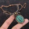Malachite Necklace Copper Wire Wrapped Necklace Handmade Dainty Necklace Wire Wrap Jewelry Adjustable Chain Necklace Copper Gemstone Jewelry
