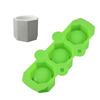 Ice Cube Trays Silicone Mold Containers for Cocktail Whiskey Chocolate 3 Cavities(Green)