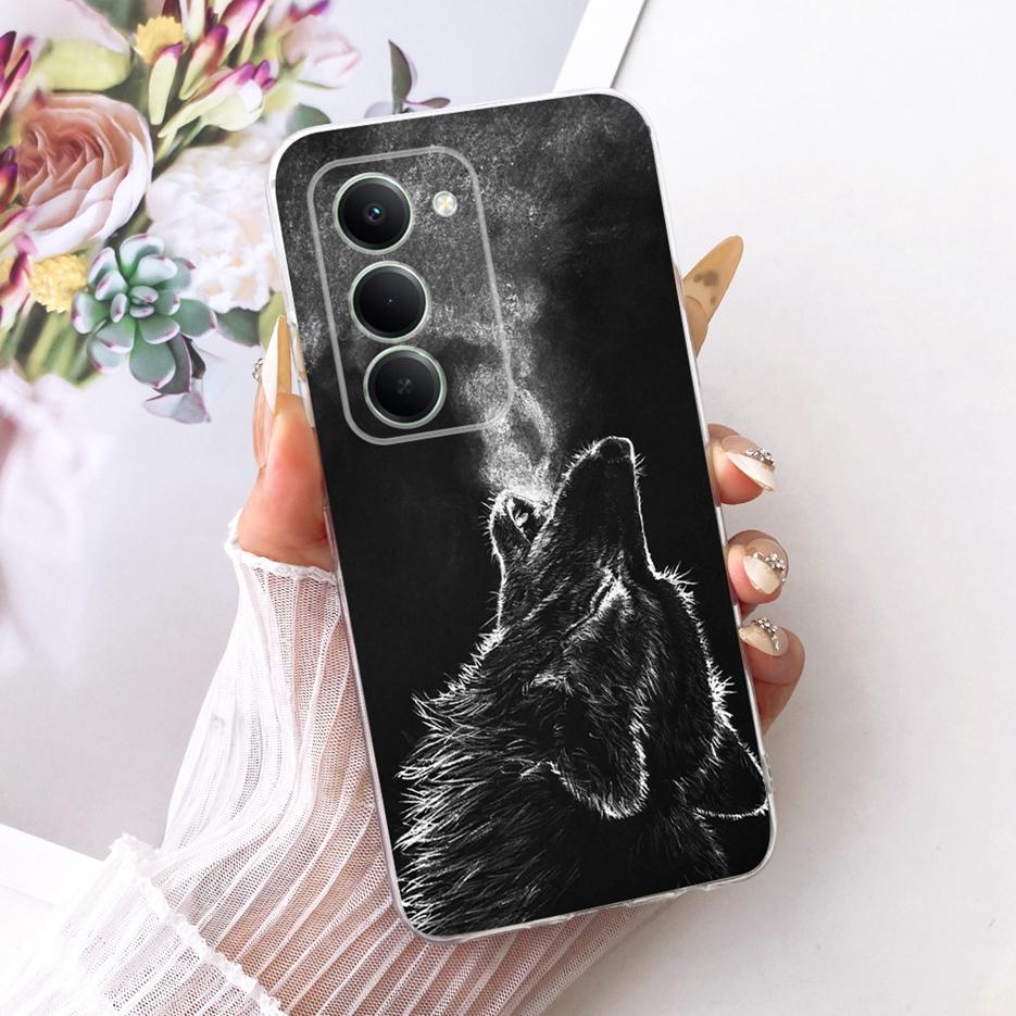For Xiaomi Redmi 15 4G 5G Case Cool Lion Stylish Flowers Painted Cover Soft Slim Phone Case For Xiaomi Redmi 15 5G Redmi15 Shell