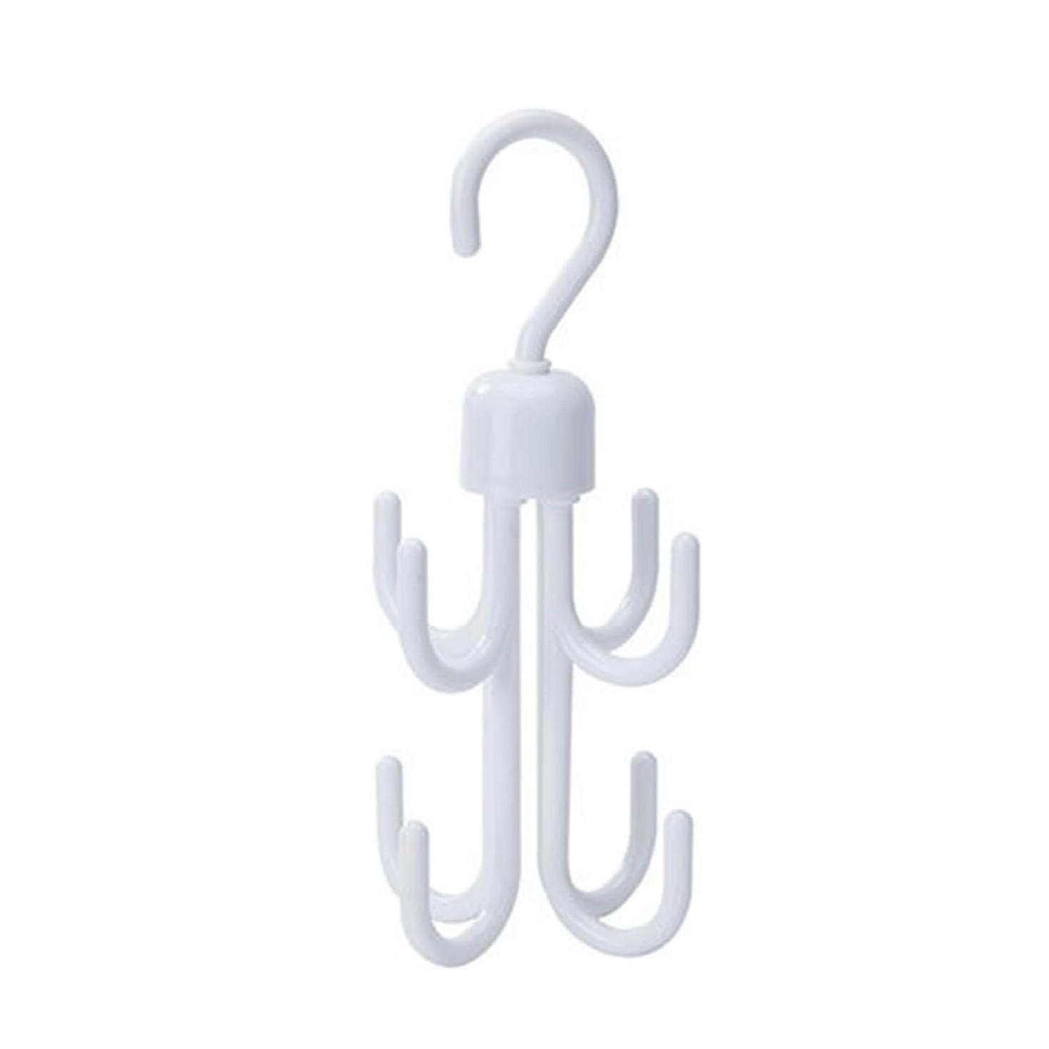 

Вешалка-майка Поворотные вешалки для бюстгальтеров для органайзера для шкафа Пластиковые органайзеры для экономии места Предметы первой необходимости для квартиры, общежития для ремня 1PC белый