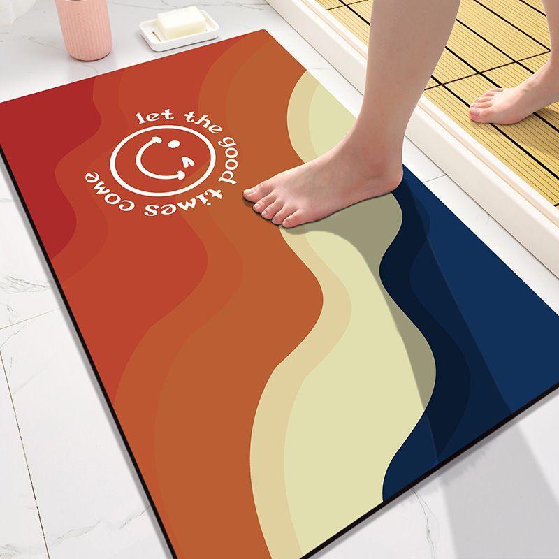 

Cartoon Diatom Mud Moisture-wicking Mat Bathroom Floor Mat Bathroom Slip-resistant Mat Diatom Mud Toilet Carpet 40*60CM