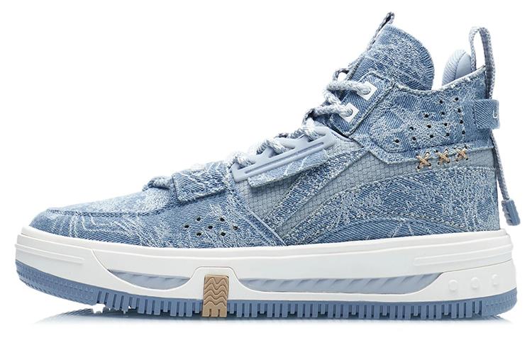 Li Ning Textile, Synthetic Leather Slip Resistant, Abrasion Resistant, Height Increasing High Top Skateboard Shoes AGCR430-5