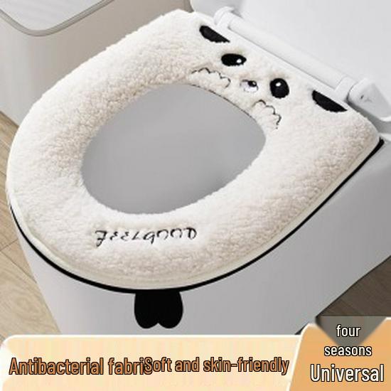 EVA Waterproof Antibacterial Toilet Seat Cover - Washable, Universal, Cute Design, Adhesive Cushion for All Seasons