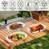 20Pcs Large Serving Catering Trays Aluminium Foil Party Platters Oval Shape Thickened Robust for Party Barbecue Use