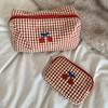 Multifunctional Cherry Cosmetic Bag Cotton Toiletry Bag Simple Travel Storage Bag  Travel