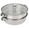 Stainless Steel Cookware 28cm 2-Layer Steamer Pot Cooker Double Boiler Soup Steaming Pot