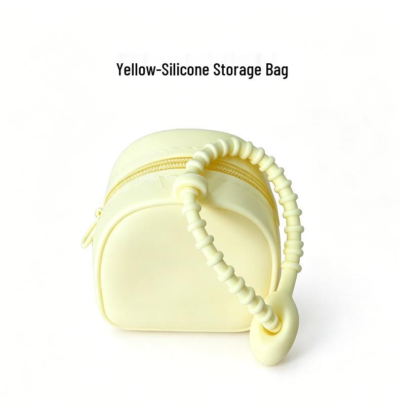 Silicone Macaron Zipper Coin and Cable Bag with Custom Logo In Various Styles