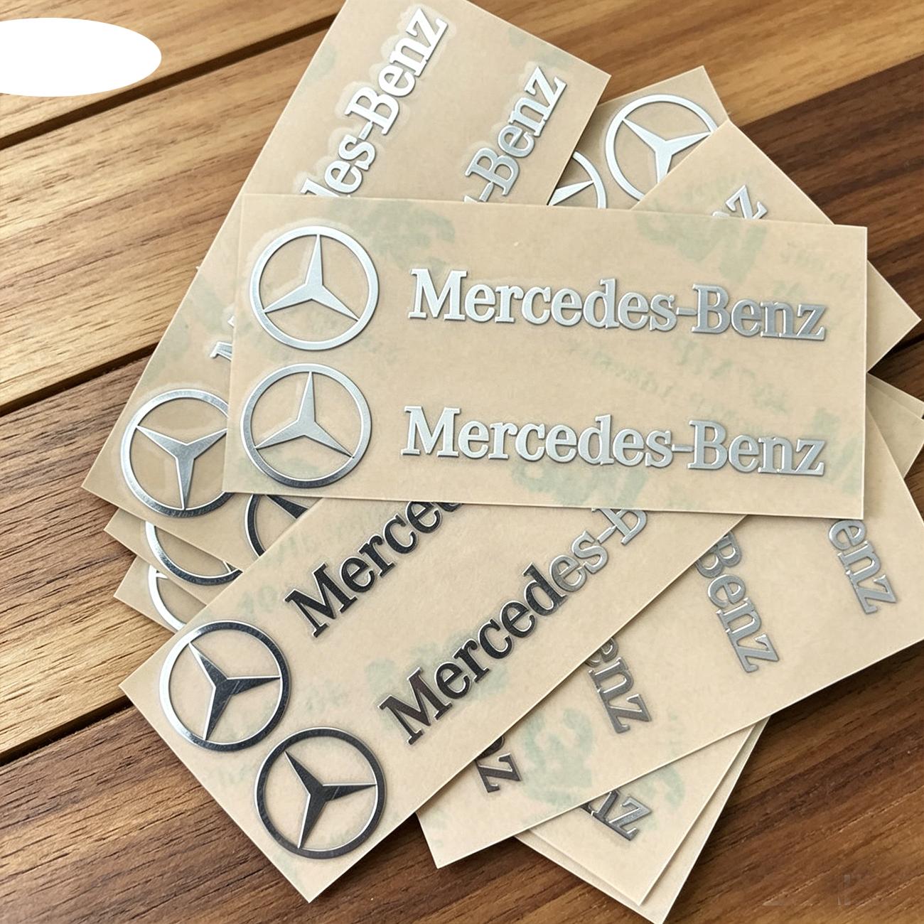 3D Metallaufkleber Auto Styling Dekoration Aufkleber Wasserdicht Für Mercedes Benz A/C/E/R/S Klasse GLK CLA GLB GLA GLK W204 W205 W206 white