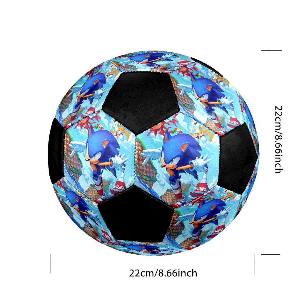 Sonic the Hedgehog2 Soccer Ball Colorful All Ages Machine Stitched PVC Competition Ready Durable High-Bounce.SIZE5