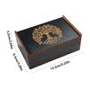 Tarot Cards Storage Box Wooden Lotus Printed Storage Box Crystals Jewelry Astrology Dice Playing Card Gift Storage Organizer Box
