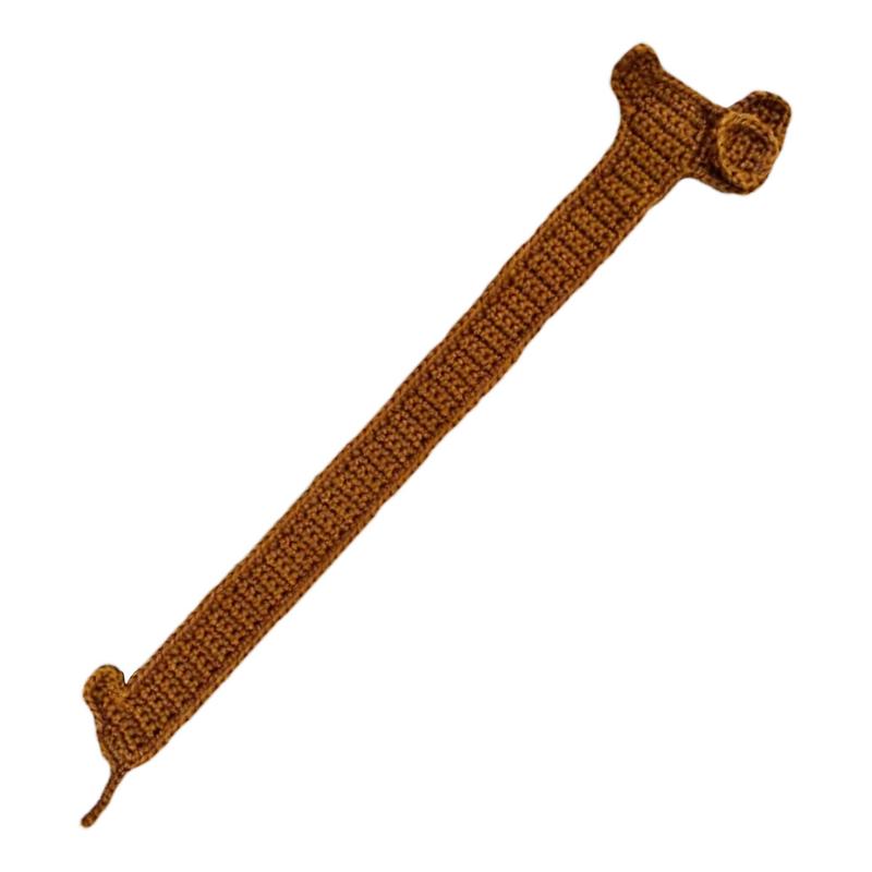 Crochet Bookmarks Unique Brown Dachshund Knitted Bookmark Beautiful Crochet Animal Book Mark Reading Accessories Aesthetic