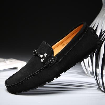 Mode Leichte Herren Freizeitschuhe 2024 Neue Leder Herren Slip on Schuhe Klassischer Herren Bequemer Fahrschuh Einfache Herren Loafer