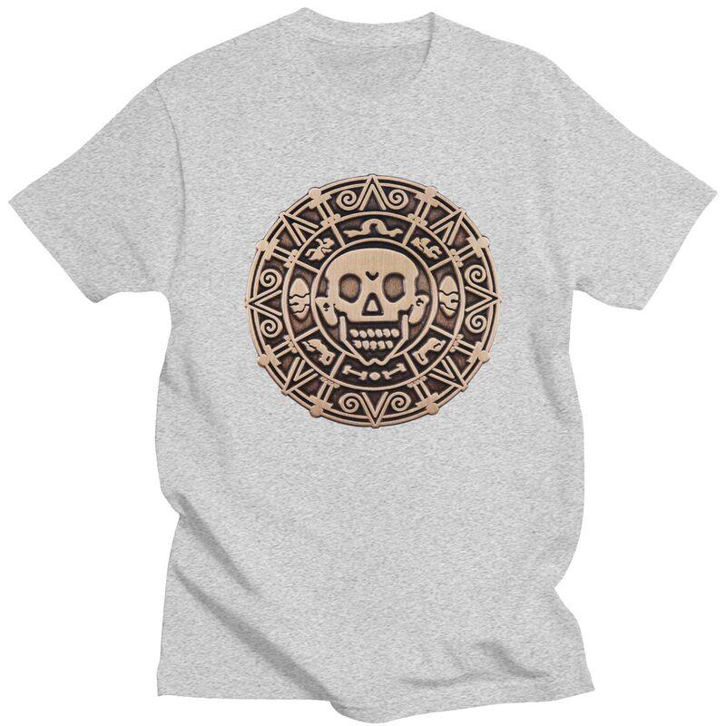 Custom Mens Aztec Pirates Caribbean Skull T Shirts Short Sleeves Cotton Tshirt Tshirt Leisure Tees Clothing