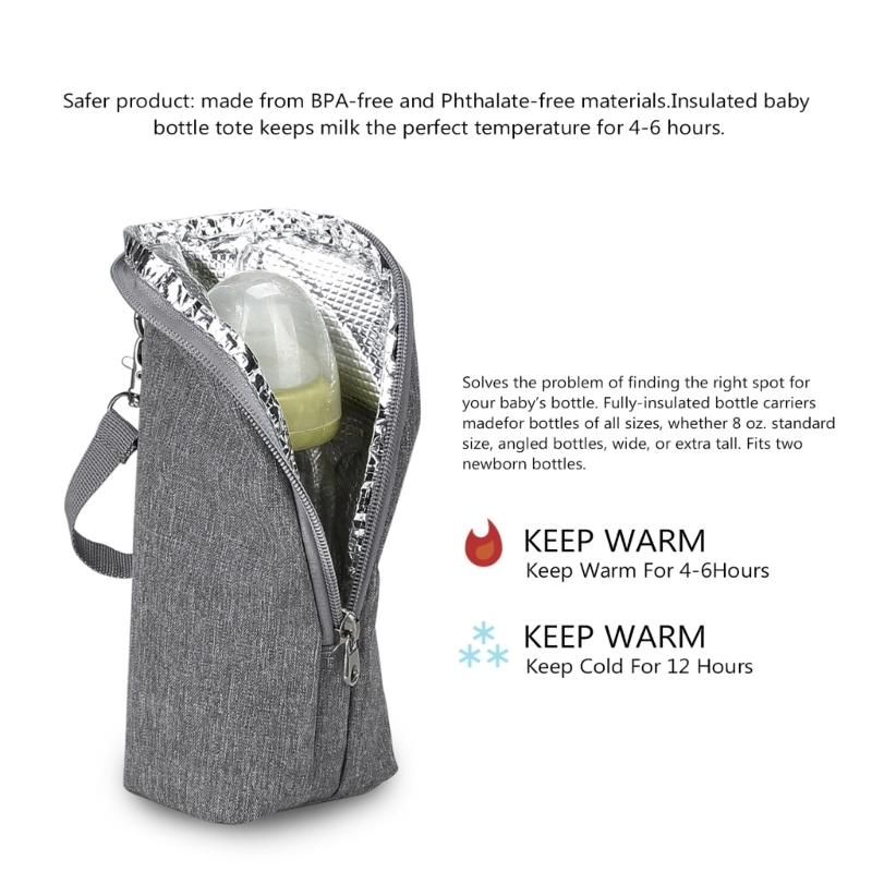 Portable Milk Bottle Bag for Baby Convenient Feeding Lightweight Bottle Holder Storage Pouch Stroller Bottle Organiser