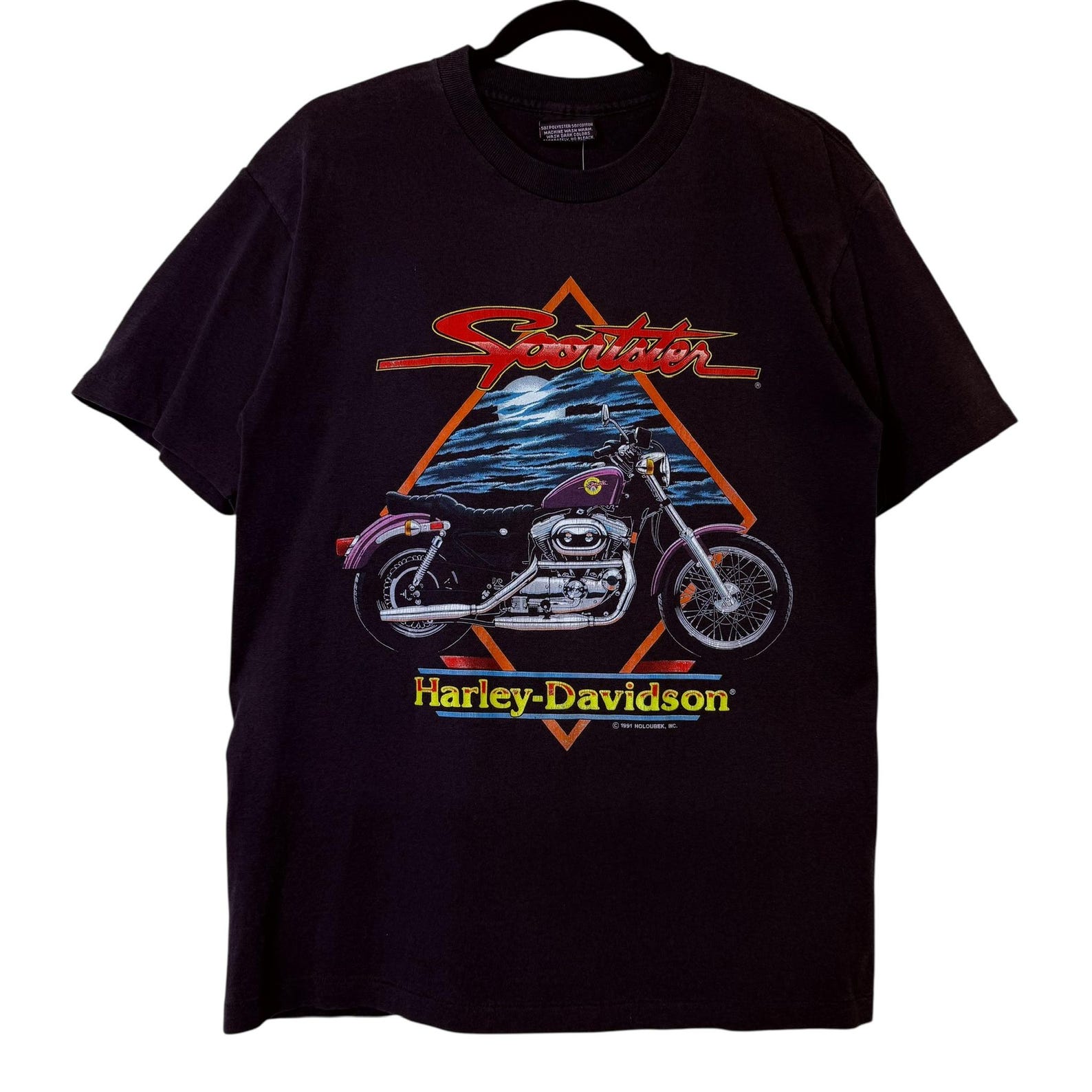 1991 Harley Davidson Motorcycle T shirt Sz L (B1371) M