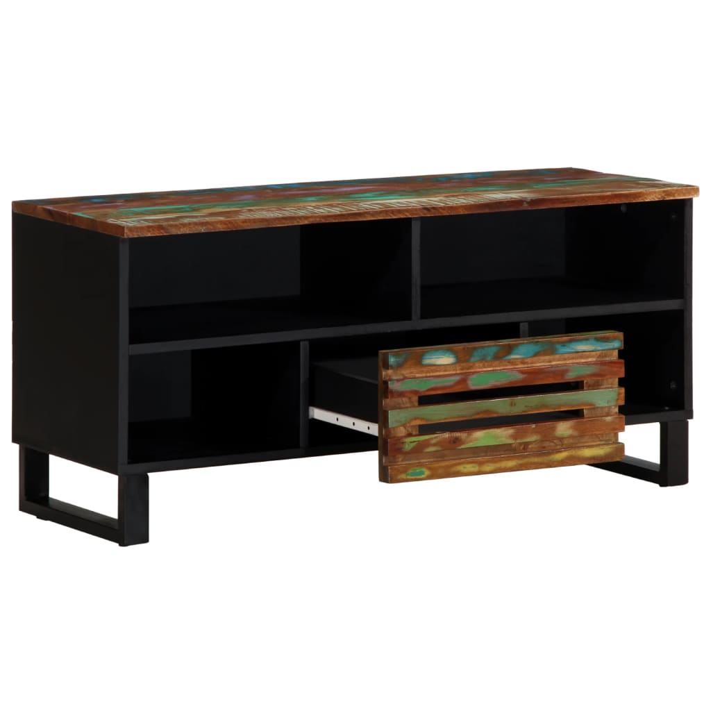 TV Stand 100 X 34 X 46 Cm Solid Acacia Wood