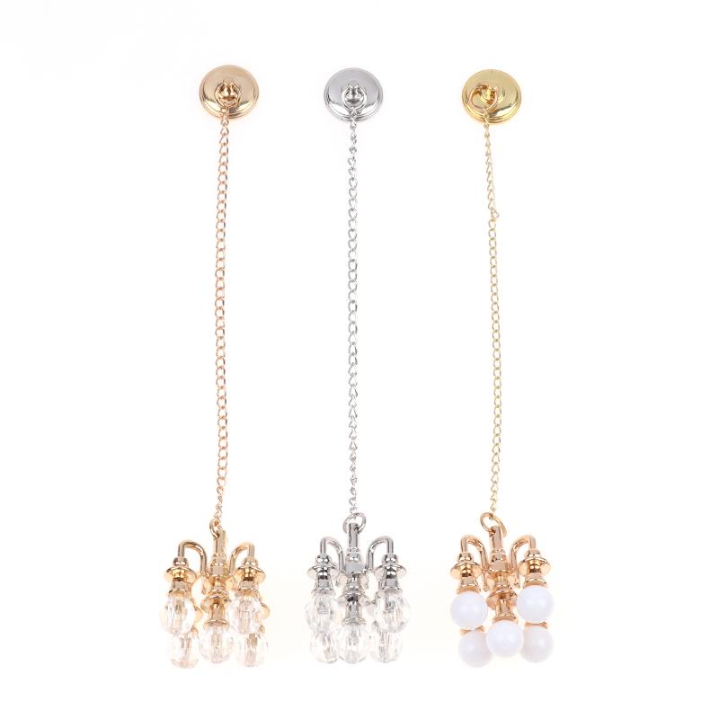 1Pc 1/12 Miniature Dollhouse Ceiling Lamp Hanging Lamp Mini Led Light Model