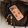 Translucent Glitter Star Leopard Kitty Phone Case for iPhone 17/16 Pro Max/15/14