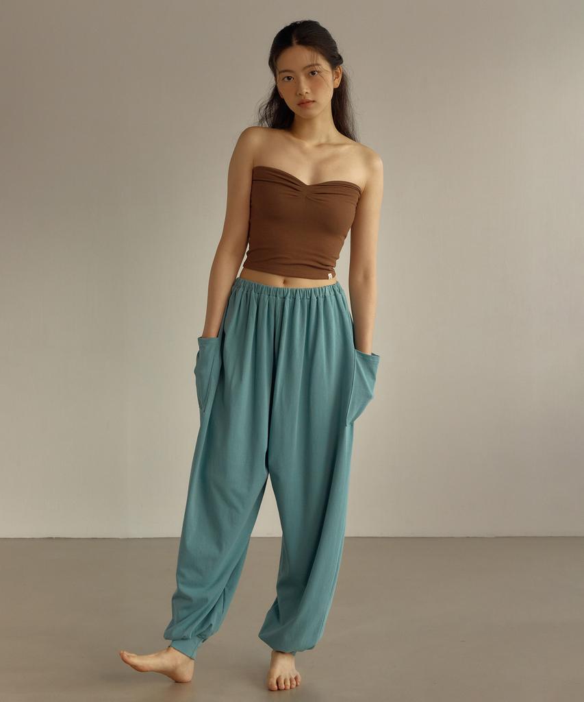 DHYANI Pintuck Tube Top (Brown)