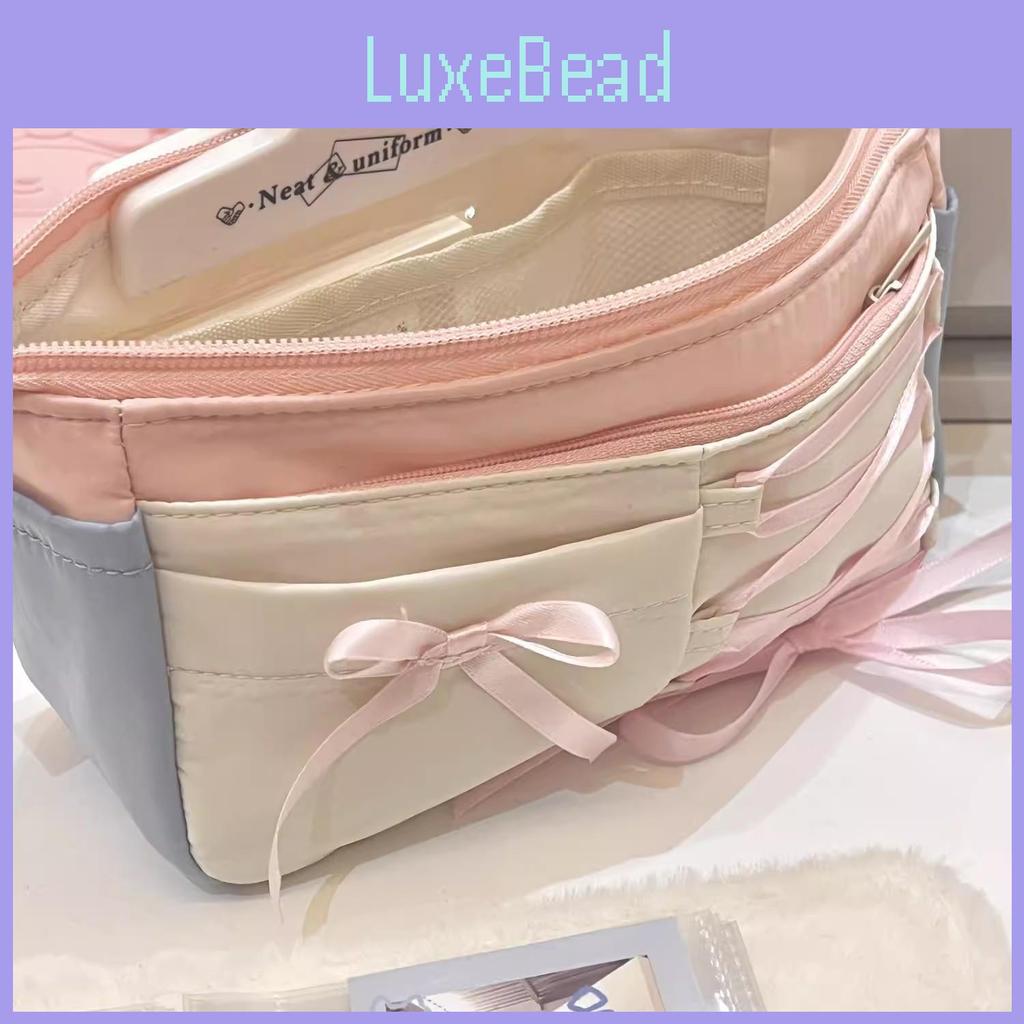 Korean Style Polyester Ballet Butterfly Bow Pencil Bag With Spacious Organizing Space