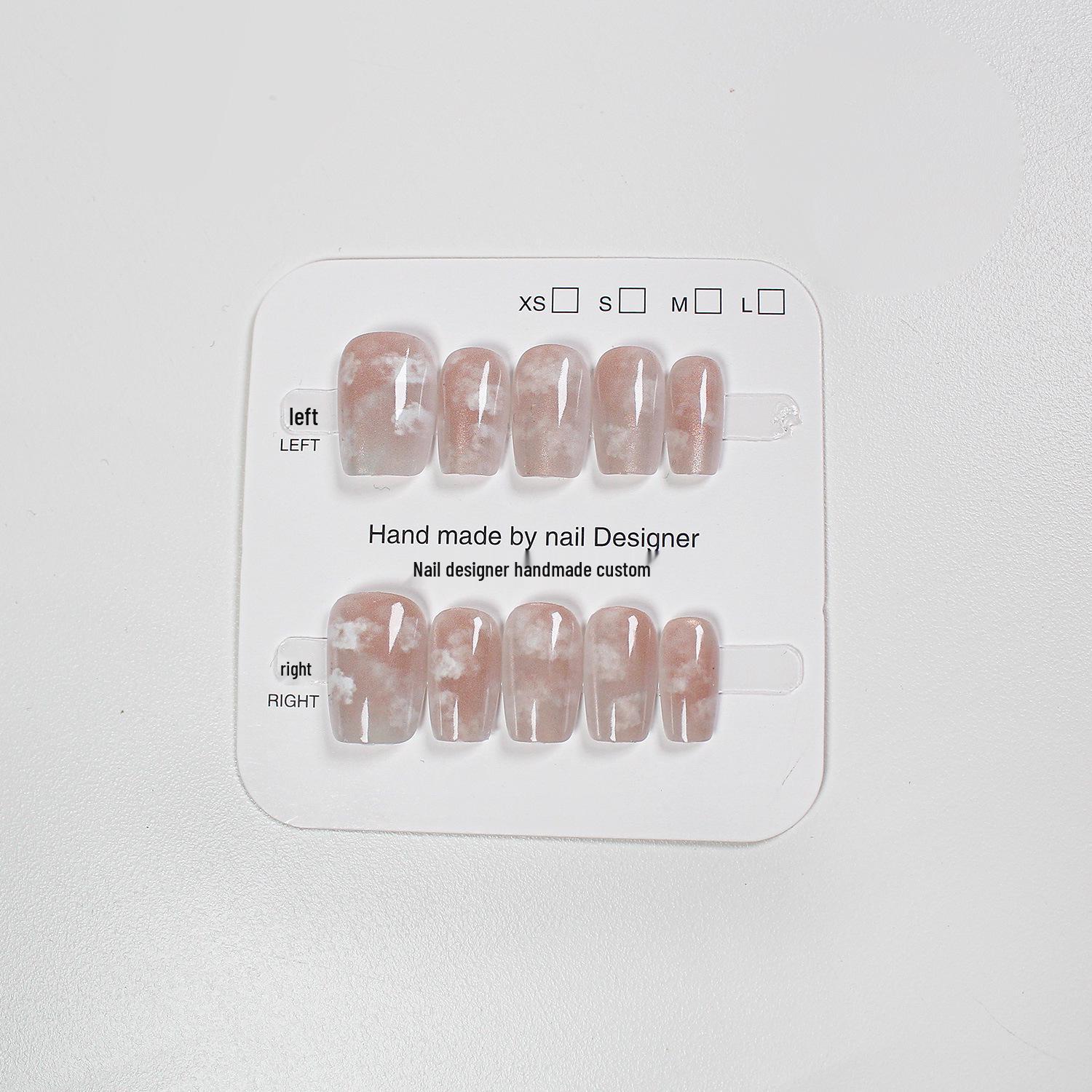 

Jiaolong Носимые типсы для ногтей «Кошачий глаз Аврора»: Розовая глянцевая серия Gentle Extra Small Set