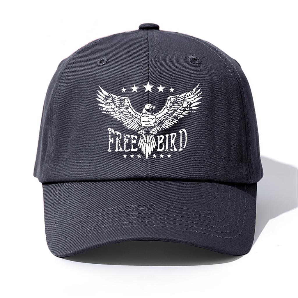 1pc FREE BIRD Print Baseball Cap for AdultsMinimalist Retro Style Casual Soft Adjustable Dad HatPerfect As Gift