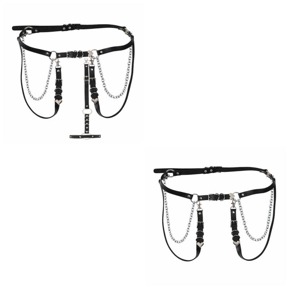 Hip Hop Skirt Belt Metal JK Leg Loop Personality Waist Chain  Girls