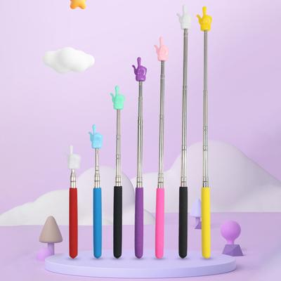 Guide de lecture des doigts Outils d'enseignement préscolaire Bâtons rétractables Jouets d'apprentissage éducatifs pour enfants Tableau blanc Pointeur