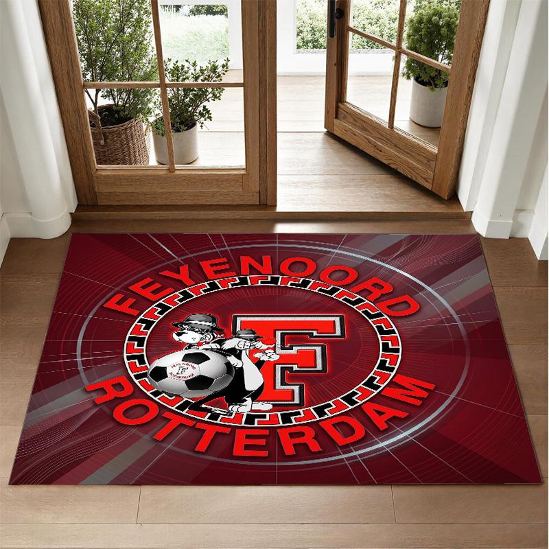 Tappeto in Velluto Cristallo Design Feyenoord Tappetino Decorativo Morbido per Camera da Letto Ingresso