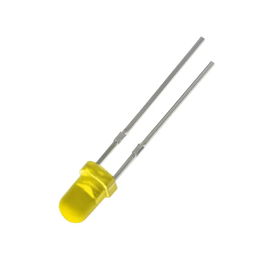 50PCS 3MM LED Diode F3 Ultra Bright Bulb Lamps White Red Yellow Blue Green Light Emitting Diodes Electronic Components Diy Kit