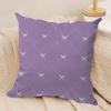 Purple bow Cushion Cover Soft Plush Throw Pillow Cover  DoubleSided Printed Cushion Case  Cozy Sofa  Home Decor