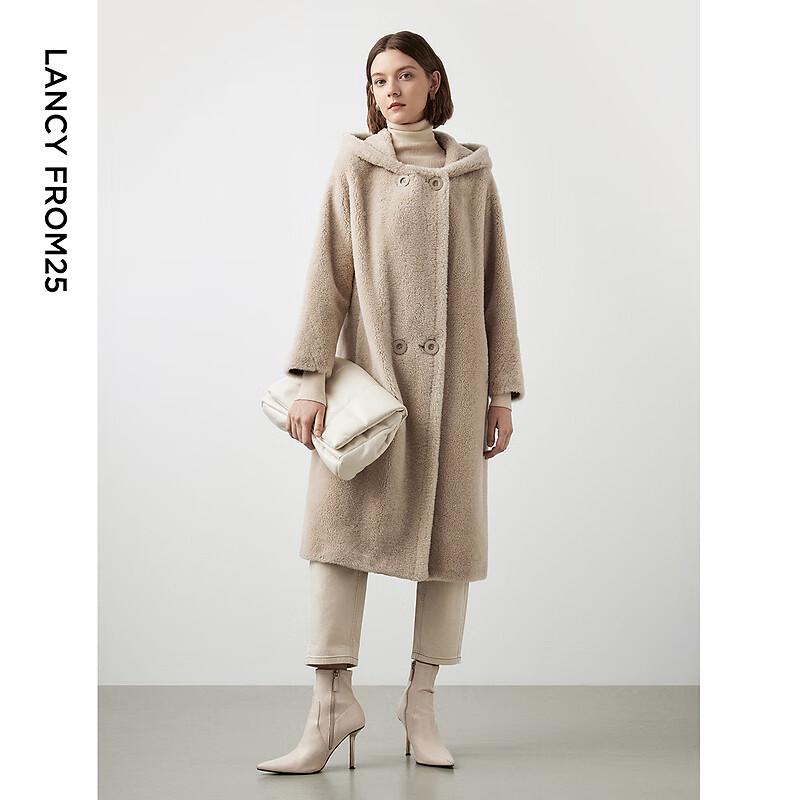 Langzi French Design Wool Hooded Overcoat