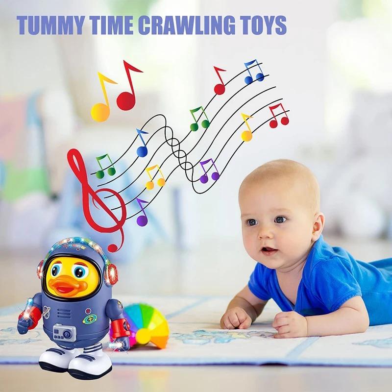 Dancing Space Duck Toy, Space Duck Dancing Musical Interactive Toy, Interactive DuckToy with Music Lights, Children Early Educational