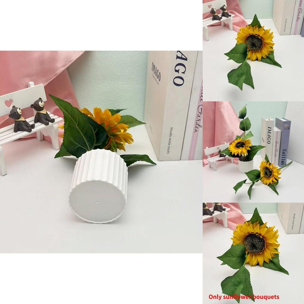 Sunflower Garden Simulation With Plastic And Silk Materials For Living Room And Balcony