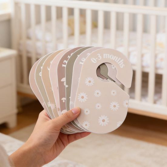 8 Pezzi Divisori per Armadio Bebè Double-Sided Organizer per Vestiti Bebè dalla Nascita all'Età Piccola Divisori per Armadio Nursery per Vestiti Bebè Ordinamento Facile