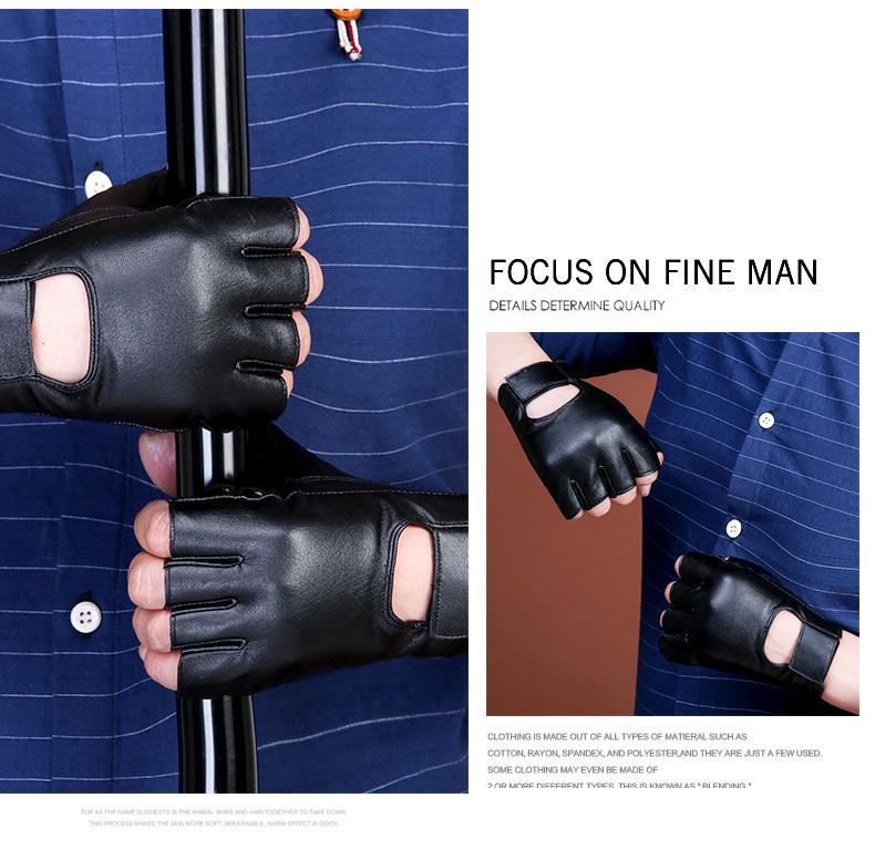 Atmungsaktive Ziegenleder-Halbfingerhandschuhe für Damen und Herren für Fitness, Autofahren, Radfahren und taktische Einsätze