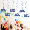 Pack of 6 Durable Reusable Spiral Hanging Decors Beautiful Spirals Hanging Decoration For Birthday And Party Settings