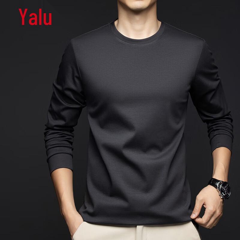 Yalu Men's Anti-Wrinkle Cotton Blend Long-Sleeve T-Shirt