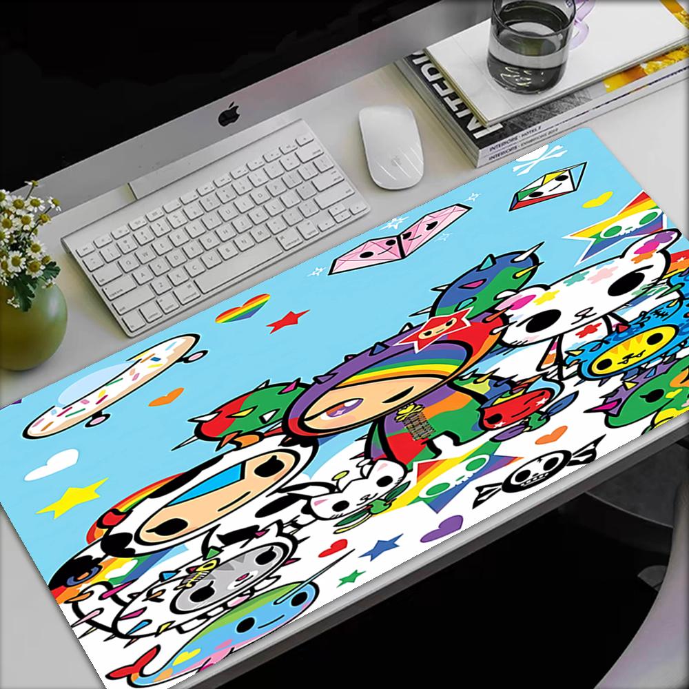 tokidoki Theme Mouse Pad, Non Slip Rubber Base, Multifunctional Office & Home Decor, Perfect for Workspace Personalization.