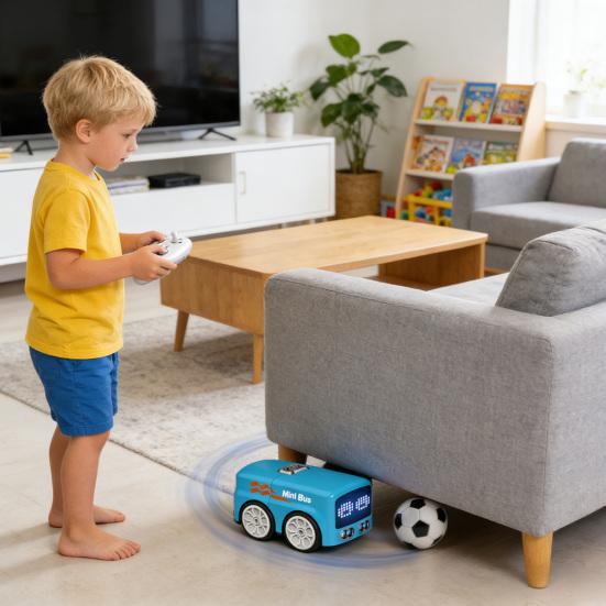 Juguete de Autobús con Control Remoto Gestos Seguir Sensor Automático de Detección de Obstáculos Coche de Juguete Vehículo Pequeño Conducción Juguete de Escritorio con Luz de Expresión