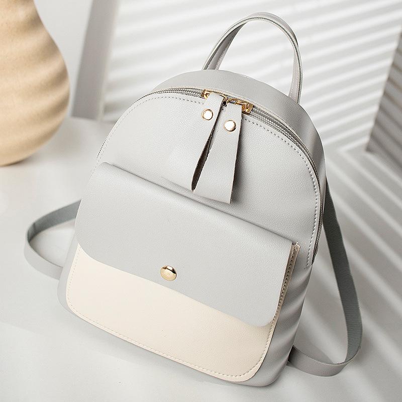 

Рюкзак женский на двух плечах в стиле колледжа 2025 новый продукт простой и модный портативный мессенджер женская сумка большой вместимости серый