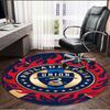 Philips Sports Union Print Round Rug, Washable Floor Carpet, For Entryway Dorm Laundry Room Office Study, Home Decor Birthday Christmas Gift