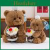 Cute Cartoon Chef Teddy Bear Holding Cake Plush Toy Doll For Kids Gift And Home Decor