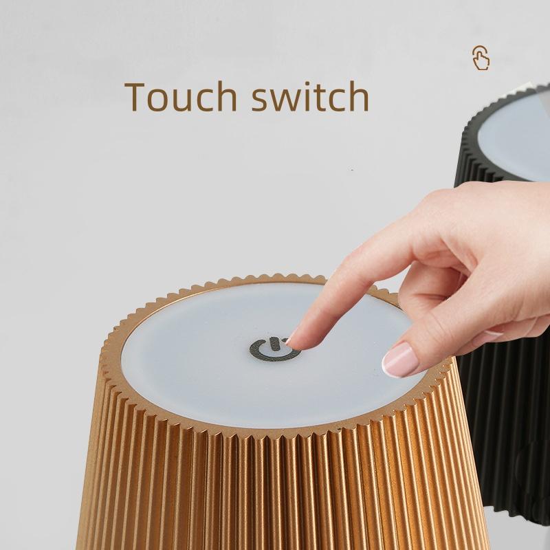 Lampe de table rechargeable sans fil, variateur tactile, USB, portable, barre de chargement, décoration vintage, veilleuse d'ambiance