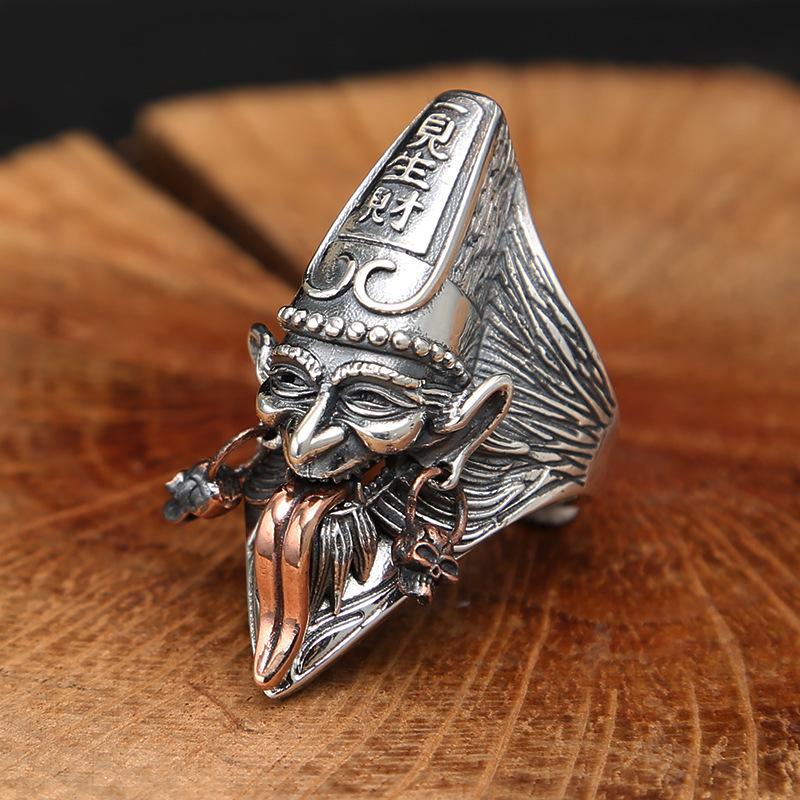 New Men's and Women's Open-close Ring for Wealth and Power On the Index Finger