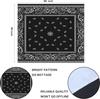 Tapestry Colorful Paisley Black Pattern Bandanna Border Scarf White Home Decor Wall Hanging for Living Room Bedroom Dorm