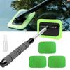Extendable Car Windshield Cleaner with 4 Microfiber Pads Rotating Head Microfiber Cleaning Brush Windshield Cleaning Kit