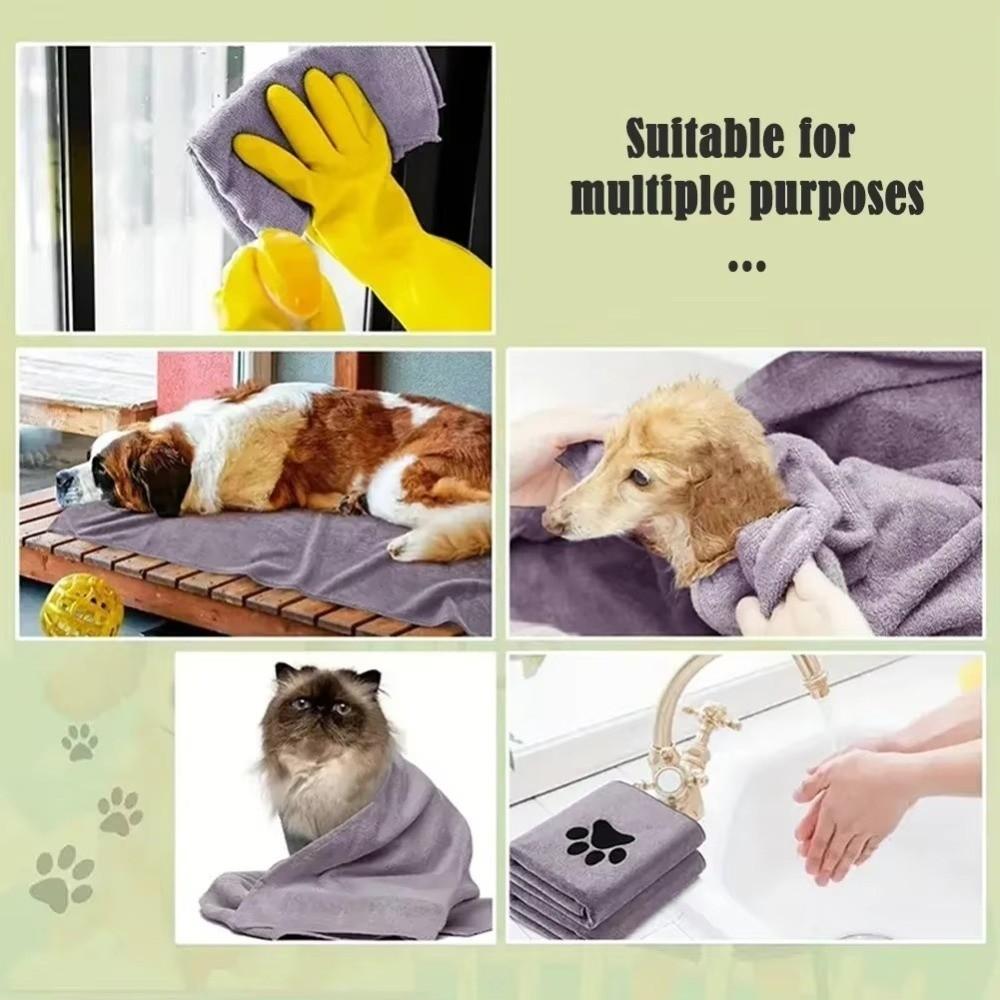 Super Absorbent Pet Bath Towel Quick-Drying Big Puppy Bathrobe New Pet Dog Towel Pet Supplies